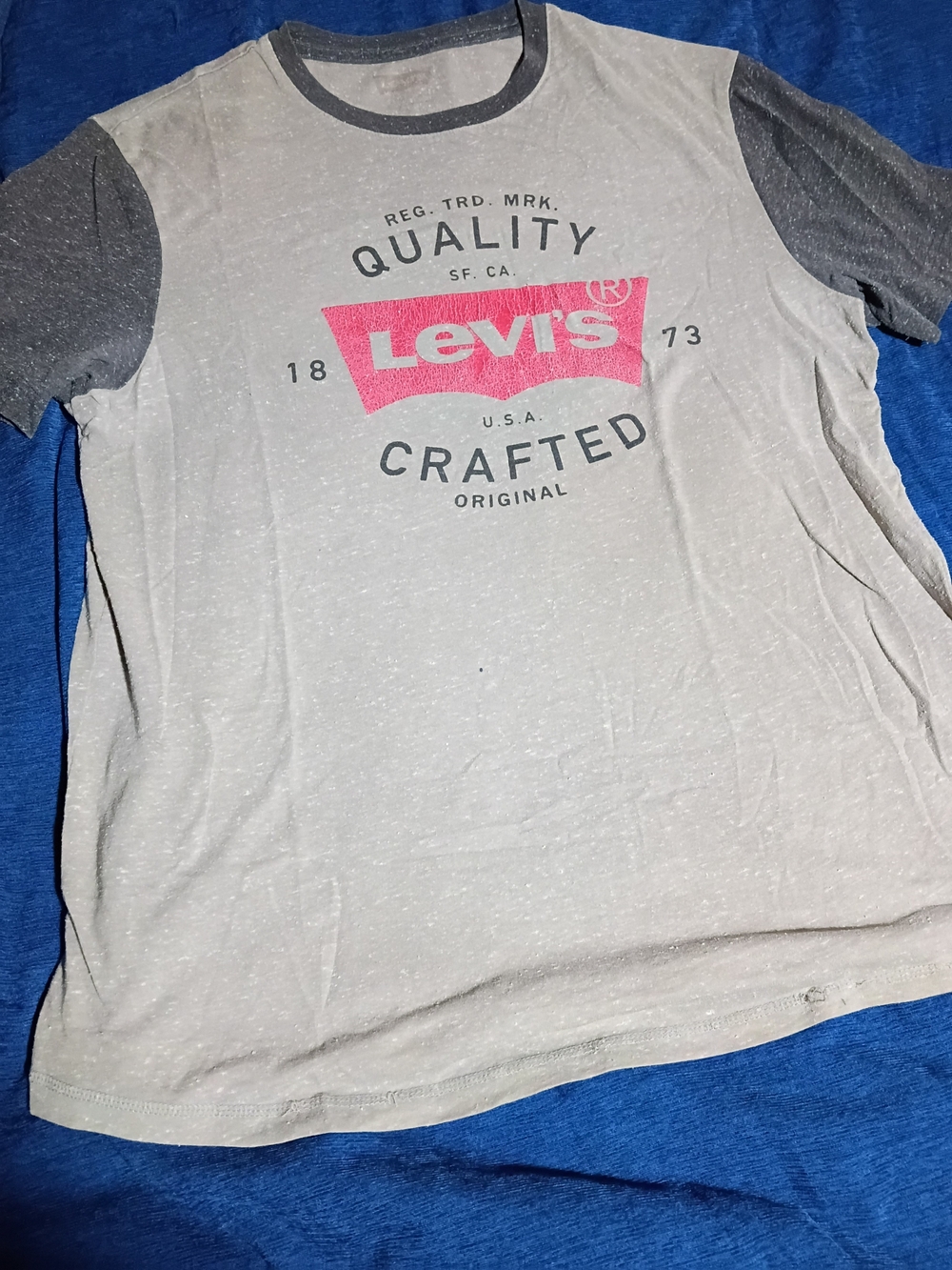 Levi's Men's Gray Raglan Logo T-Shirt